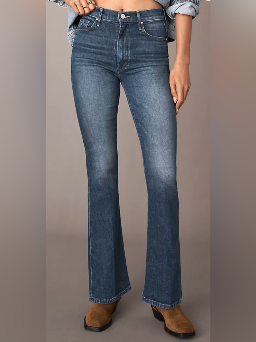MOTHER Weekender Skimp Mid-Rise Flare Jeans